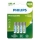 Philips R03B4RTU10/10 - 4 stk. Genopladeligt batteri AAA NiMH/1,2V/1000 mAh