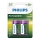 Philips R14B2A300/10 - 2 stk. Genopladeligt batteri C MULTILIFE NiMH/1,2V/3000 mAh