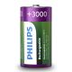 Philips R14B2A300/10 - 2 stk. Genopladeligt batteri C MULTILIFE NiMH/1,2V/3000 mAh