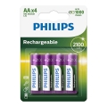 Philips R6B4A210/10 - 4 stk Genopladelige AA-batterier MULTILIFE NiMH/1,2V/2100 mAh