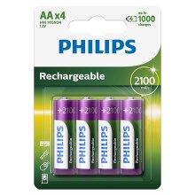 Philips R6B4A210/10 - 4 stk. Genopladeligt batteri AA MULTILIFE NiMH/1,2V/2100 mAh