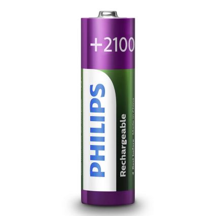 Philips R6B4A210/10 - 4 stk. Genopladeligt batteri AA MULTILIFE NiMH/1,2V/2100 mAh