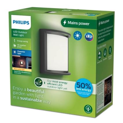 Philips - LED Udendørs Væglampe SAMONDRA LED/3,8W/230V IP44