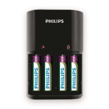 Philips SCB1450NB/12 - Batterioplader MULTILIFE 4xAAA 800 mAh 230V