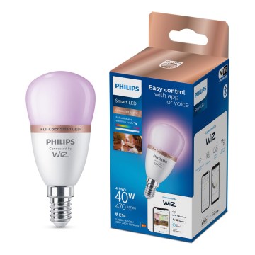 Philips SMART LED RGB-dæmpbar pære P45 E14/4,9W/230V 2200-6500K CRI 90