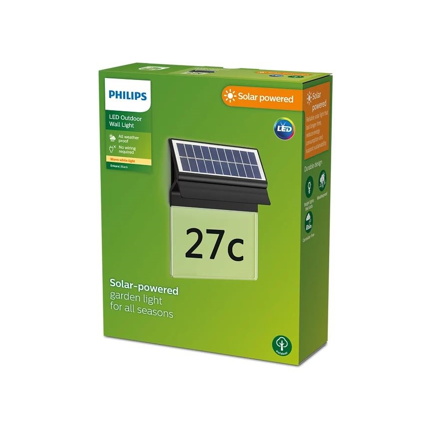 Philips - Soldrevet LED husnummer ENKARA LED/0,2W/3,7V 1800 mAh IP44