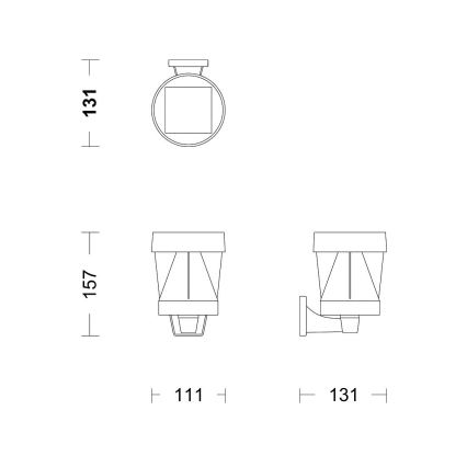 Philips - Soldrevet LED væglampe AVERY LED/1,8W/3,7V 2700K IP44
