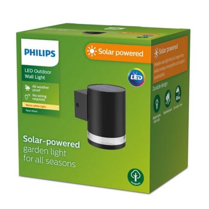Philips - Soldrevet LED væglampe FYCE LED/1,5W/3,7V 1200 mAh IP44