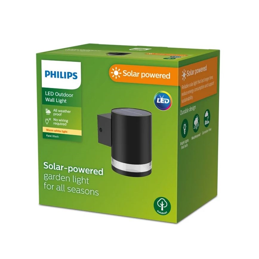 Philips - Soldrevet LED væglampe FYCE LED/1,5W/3,7V 1200 mAh IP44