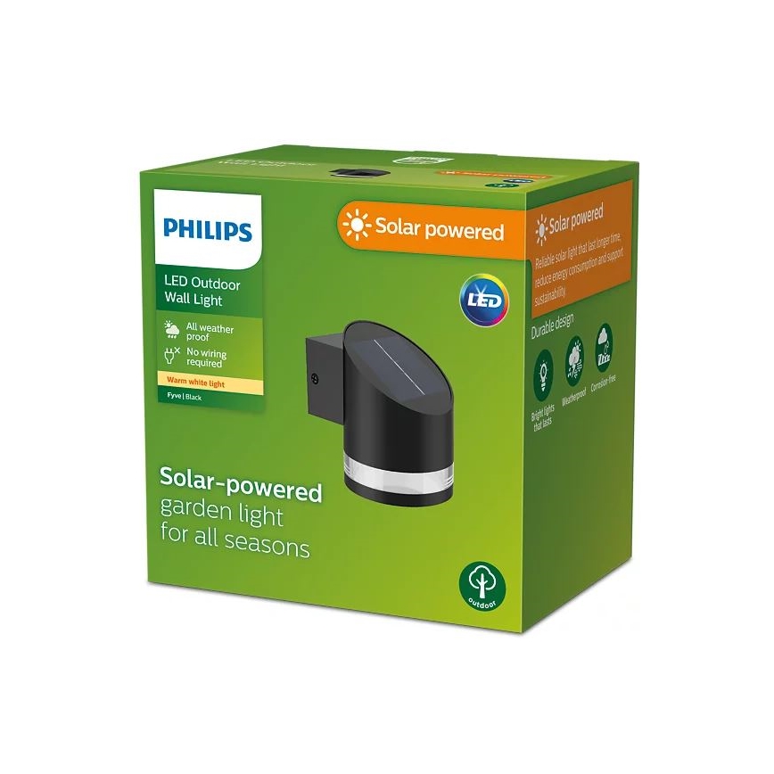 Philips - Soldrevet LED væglampe FYCE LED/1,5W/3,7V 1200 mAh IP44