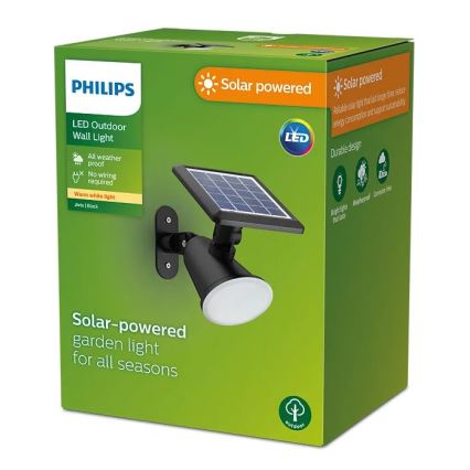 Philips - Soldrevet LED væglampe JIVIX LED/1,4W/3,7V 1800 mAh IP44