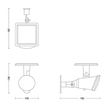 Philips - Soldrevet LED væglampe JIVIX LED/1,4W/3,7V 1800 mAh IP44