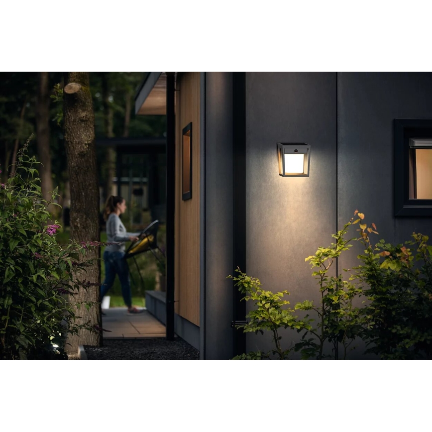 Philips - Soldrevet LED væglampe med sensor BLAISE LED/1,5W/3,7V 2600 mAh 3000K IP44