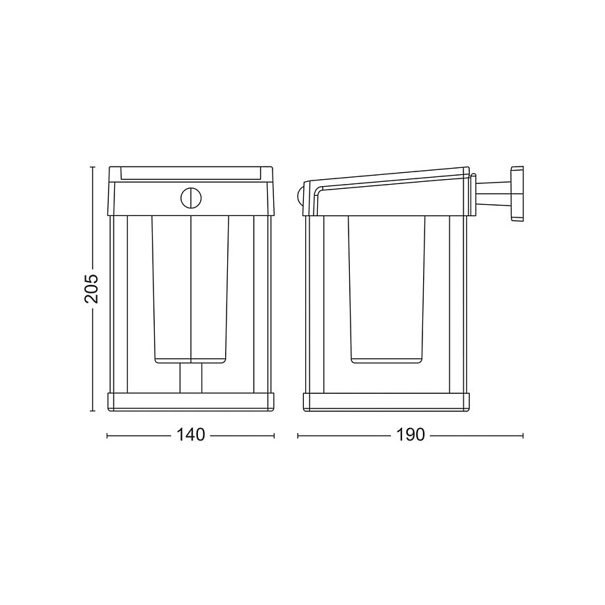 Philips - Soldrevet LED væglampe med bevægelses- og skumringssensor CAMILL LED/1,4W/3,7V 2000 mAh IP44