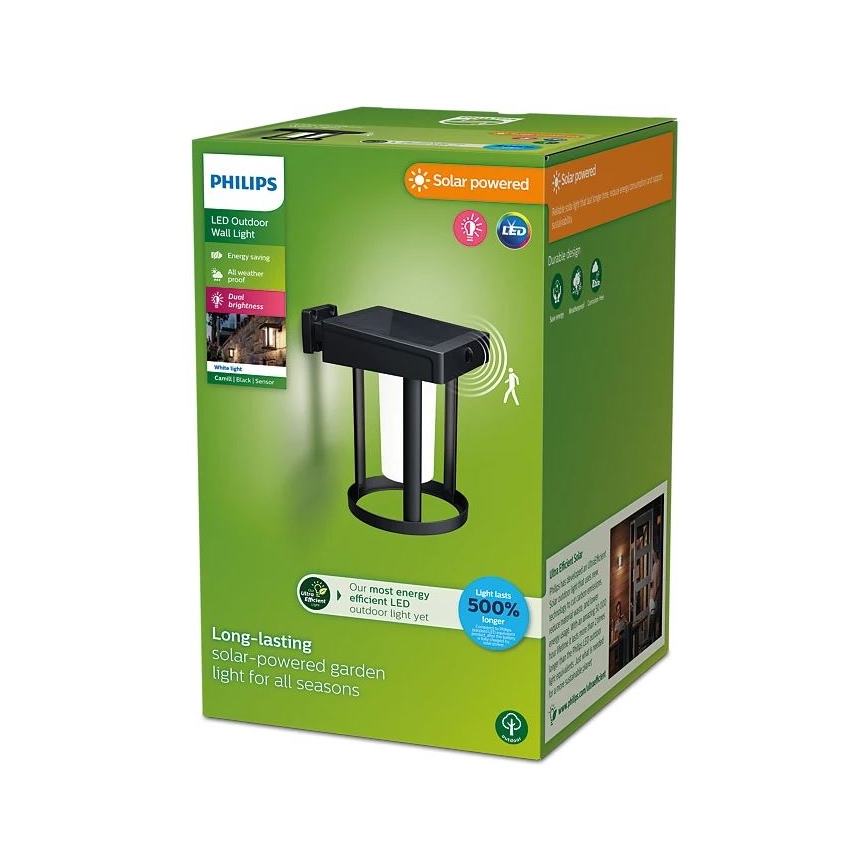 Philips - Soldrevet LED væglampe med sensor CAMILL LED/1,4W/3,7V 2000 mAh IP44
