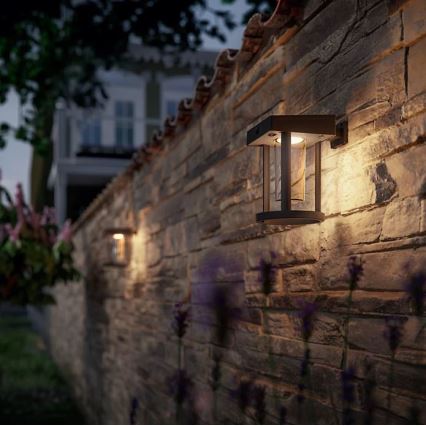 Philips - Soldrevet LED væglampe med bevægelses- og skumringssensor CAMILL LED/1,4W/3,7V 2000 mAh IP44