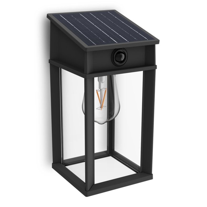 Philips - Soldrevet LED væglampe med sensor GERI LED/3,2W/3,7V 2700K IP44