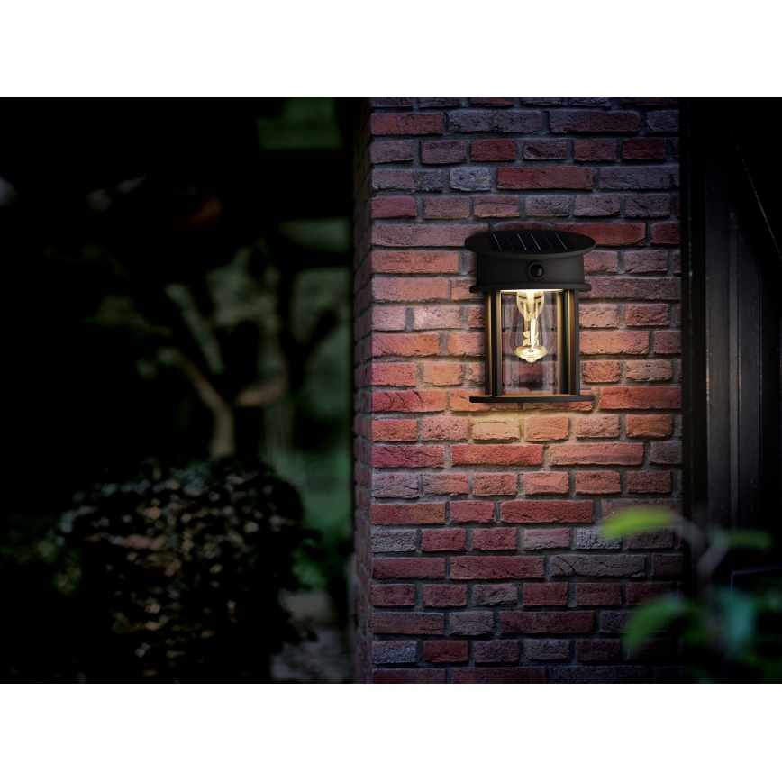 Philips - Soldrevet LED væglampe med sensor GERI LED/3,2W/3,7V 2700K IP44