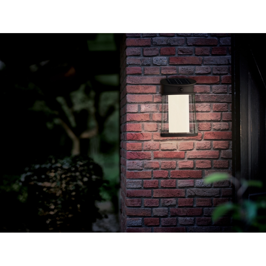 Philips - Soldrevet LED væglampe med sensor JUDA LED/3,2W/3,7V 2600 mAh 4000K IP44