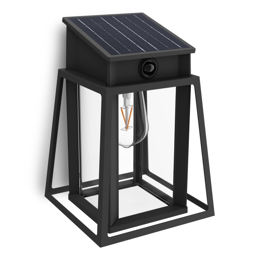 Philips - Soldrevet LED væglampe med sensor LYSIN LED/3,2W/3,7V 2700K IP44