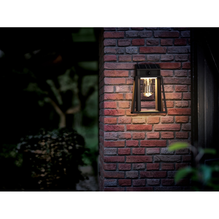 Philips - Soldrevet LED væglampe med sensor LYSIN LED/3,2W/3,7V 2700K IP44