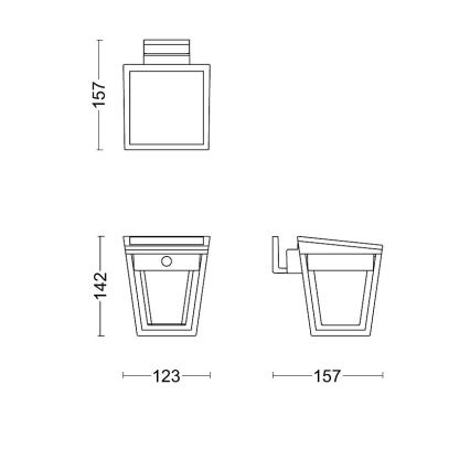 Philips - Soldrevet LED væglampe med sensor NISSA LED/1,8W/3,7V 2600 mAh 3000K IP44