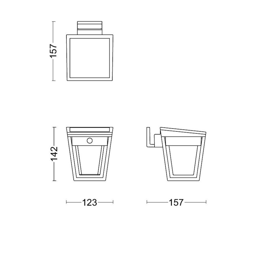Philips - Soldrevet LED væglampe med sensor NISSA LED/1,8W/3,7V 2600 mAh 3000K IP44