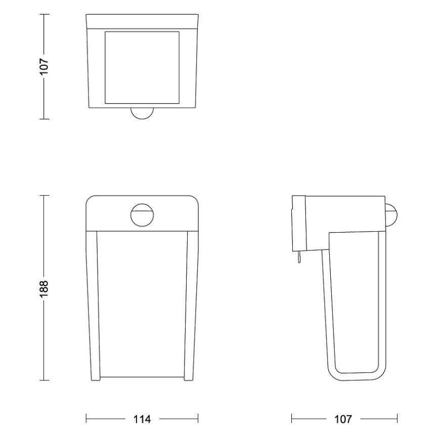 Philips - Soldrevet LED væglampe med sensor SHROUD LED/2,3W/3,7V 600 mAh IP44