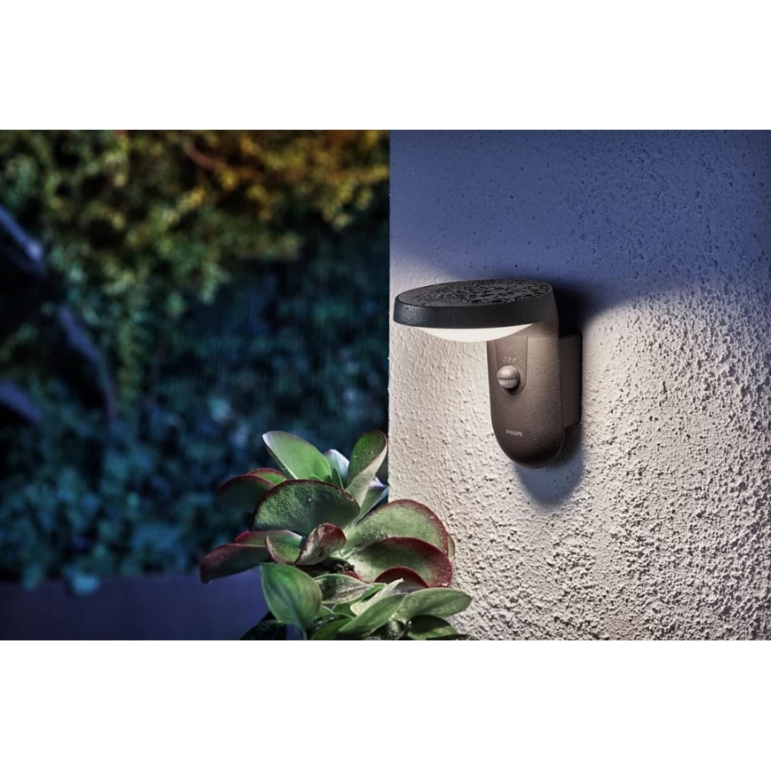 Philips - Soldrevet LED væglampe med sensor LED/1,2W/4V 1800 mAh 3000K IP44