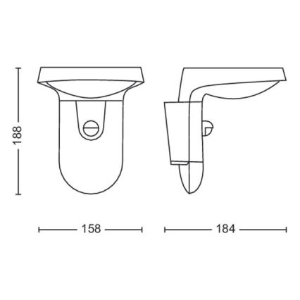 Philips - Soldrevet LED væglampe med sensor LED/1,2W/4V 1800 mAh 3000K IP44