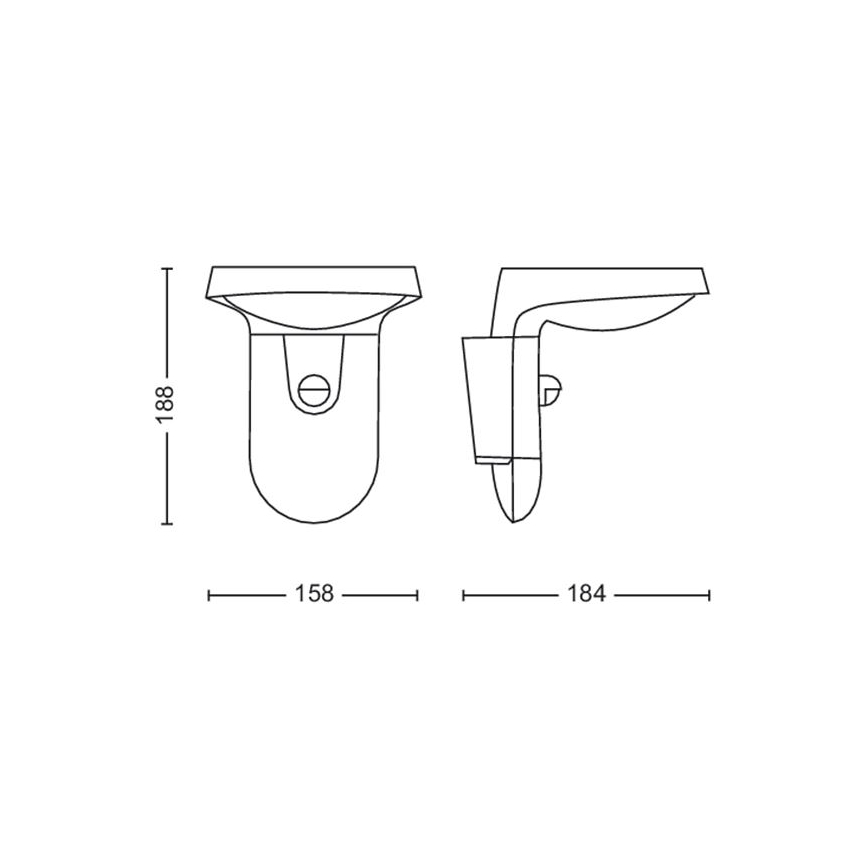 Philips - Soldrevet LED væglampe med sensor LED/1,2W/4V 1800 mAh 3000K IP44