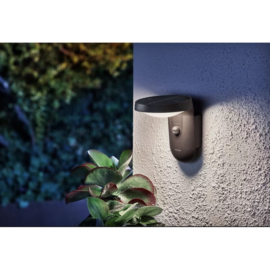 Philips - Soldrevet LED væglampe med sensor LED/1,2W/4V 1800 mAh 4000K IP44