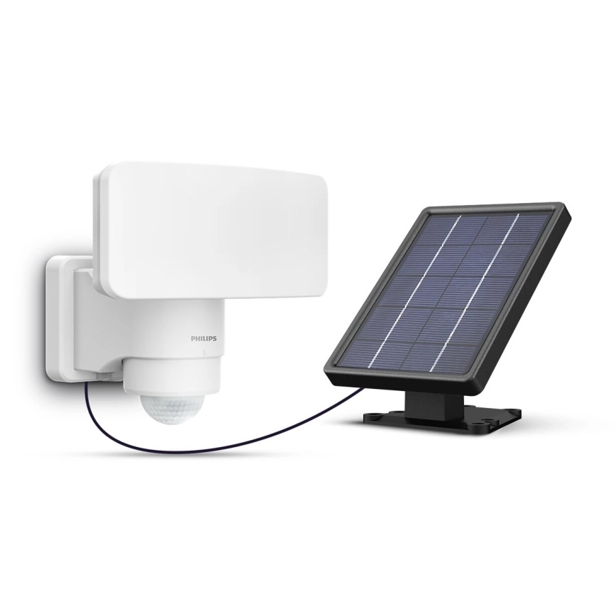 Philips - Soldrevet LED væglampe med sensor TYLUS LED/6W/3,7V 2600 mAh 3000K IP44