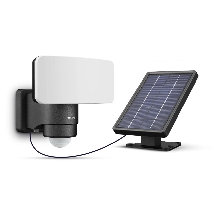 Philips - Soldrevet LED væglampe med sensor TYLUS LED/6W/3,7V 2600 mAh 5000K IP44