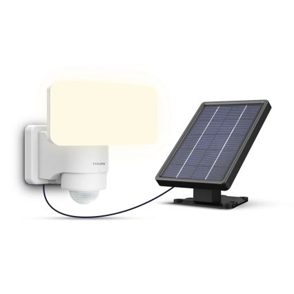 Philips - Soldrevet LED væglampe med sensor TYLUS LED/6W/3,7V 2600 mAh 5000K IP44