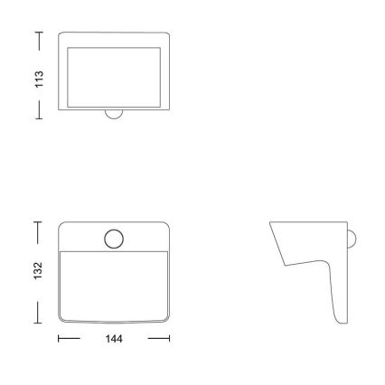 Philips - Soldrevet LED væglampe med sensor YARIXA LED/2,2W/3,7V IP44