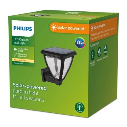 Philips - Soldrevet LED væglampe VAPORA LED/1,5W/3,7V 1500 mAh IP44