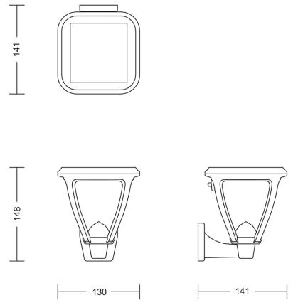 Philips - Soldrevet LED væglampe VAPORA LED/1,5W/3,7V 1500 mAh IP44