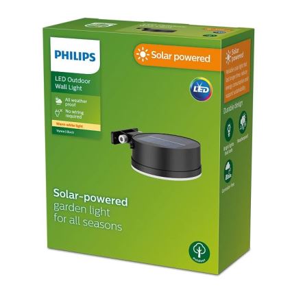 Philips - Soldrevet LED væglampe VYNCE LED/1,5W/3,7V 1500 mAh IP44