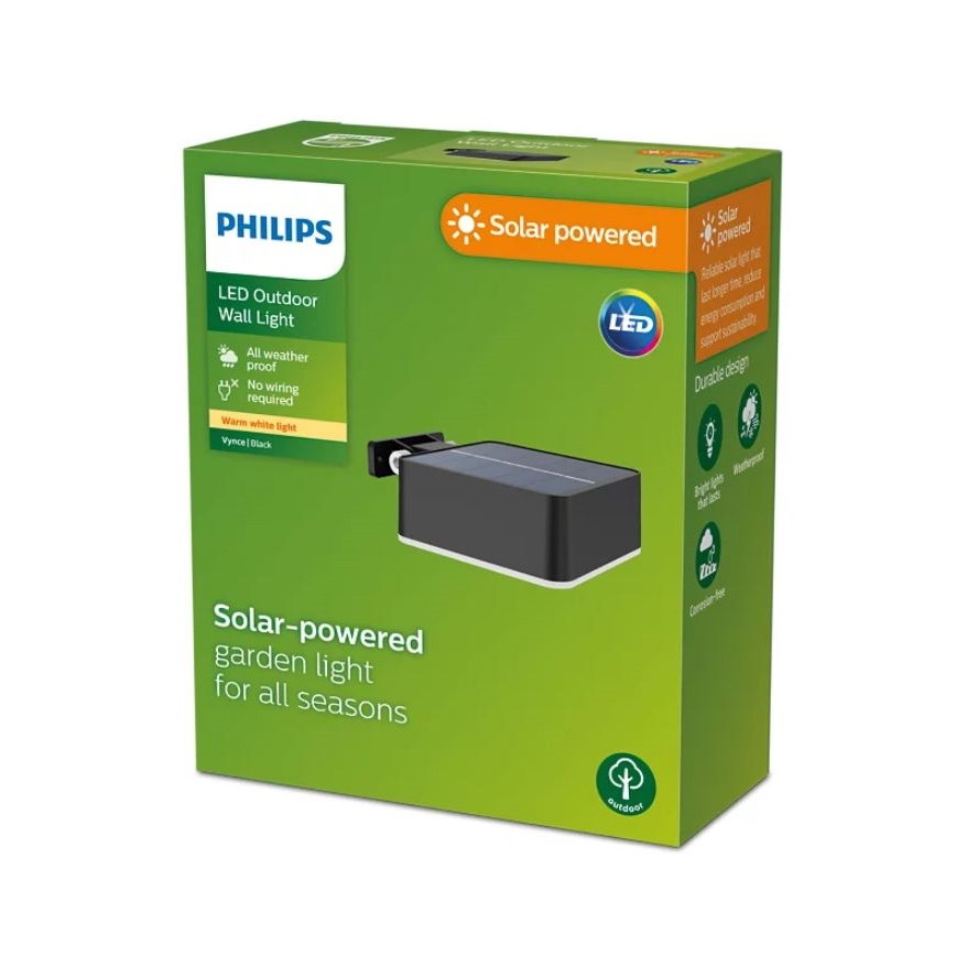 Philips - Soldrevet LED væglampe VYNCE LED/1,5W/3,7V 1500 mAh IP44