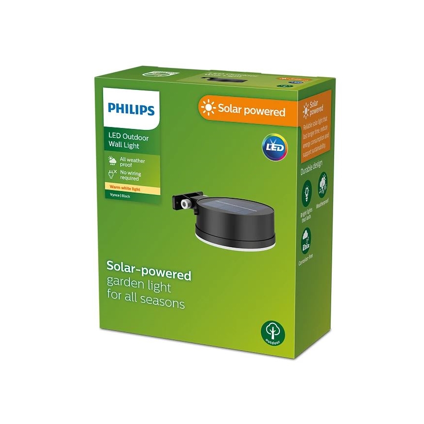 Philips - Soldrevet LED væglampe VYNCE LED/1,5W/3,7V IP44