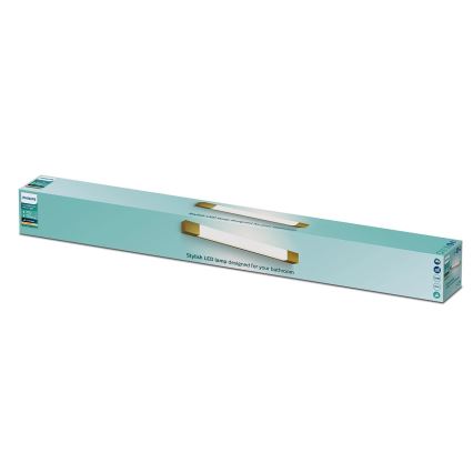 Philips - Spejllampe til badeværelse ROVER LED/10W/230V IP44 messing