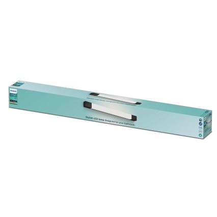 Philips - Spejllampe til badeværelse ROVER LED/10W/230V IP44 sort