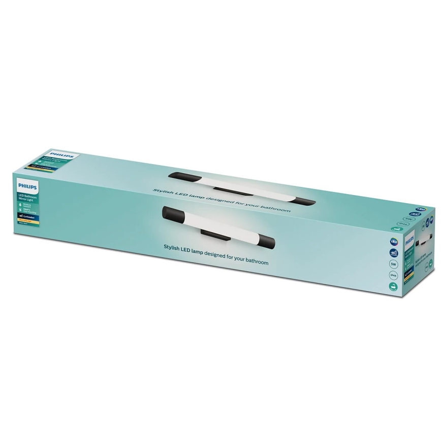 Philips - Spejllampe til badeværelse ROVER LED/5W/230V IP44 sort