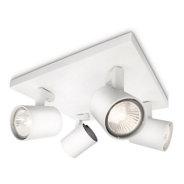 Philips - Spotarmatur RUNNER 4xGU10/20W/230V hvid