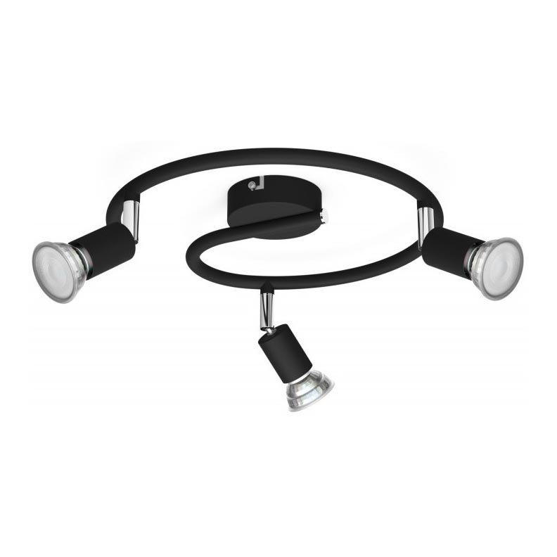 Philips - Spotlampe 3xGU10/50W/230V sort