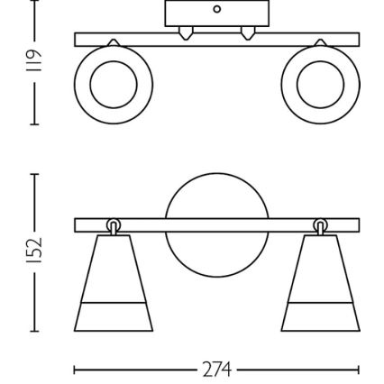 Philips - Spotlampe CLEFT 2xGU10/5W/230V