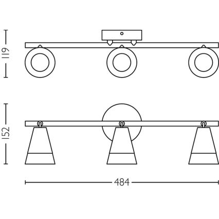 Philips - Spotlampe CLEFT 3xGU10/5W/230V
