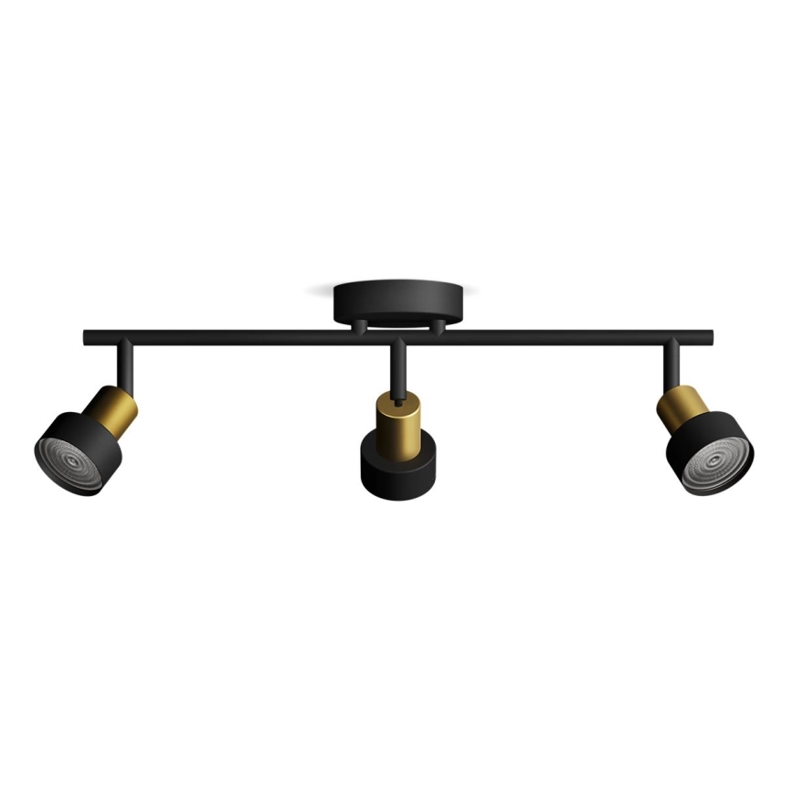Philips - Spotlampe CONDUIT 3xGU10/5W/230V sort/messing