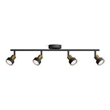 Philips - Spotlampe CONDUIT 4xGU10/5W/230V sort/messing